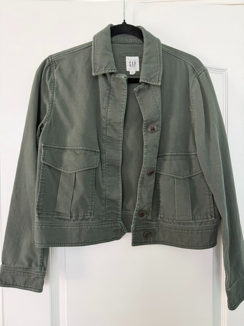 Gap Olive Green Cropped Jacket Size S